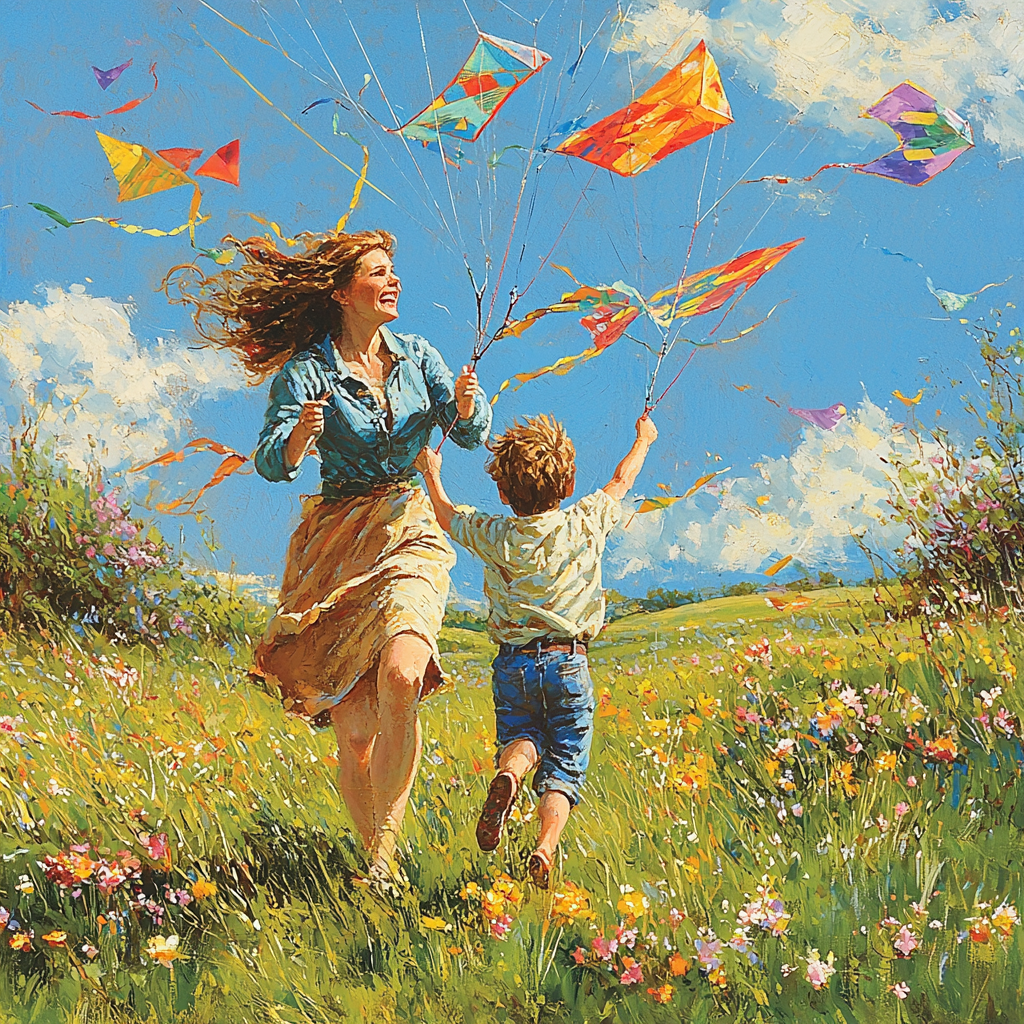 Kites Of Connection: A Colorful Flying Day Paint By Color