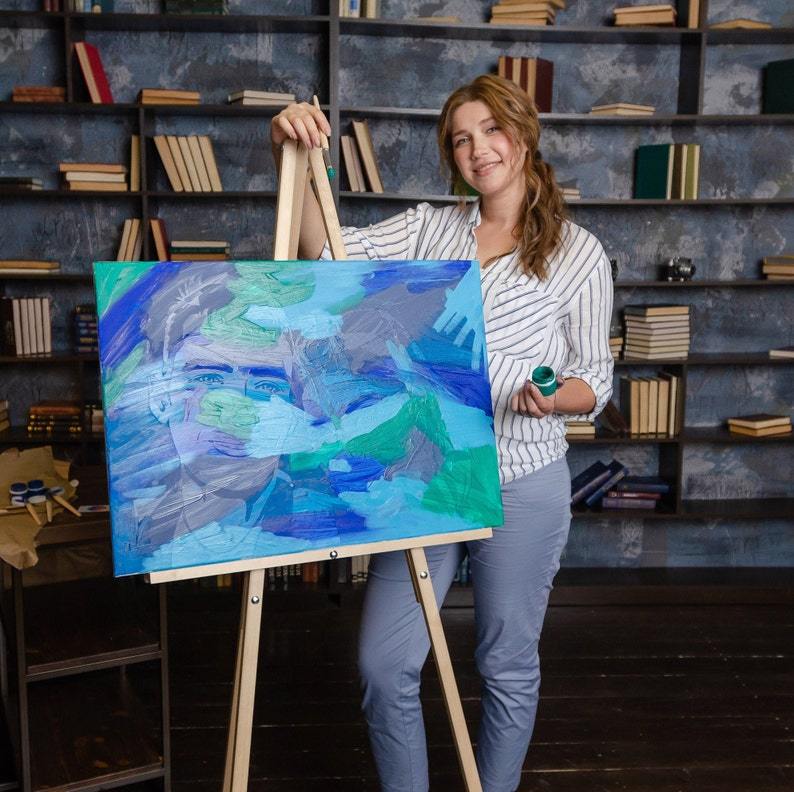 DIY Valentines Day Custom Couple Portrait