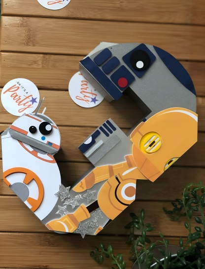 Personalized Star Wars 3D Number Party Decor