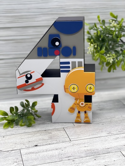 Personalized Star Wars 3D Number Party Decor