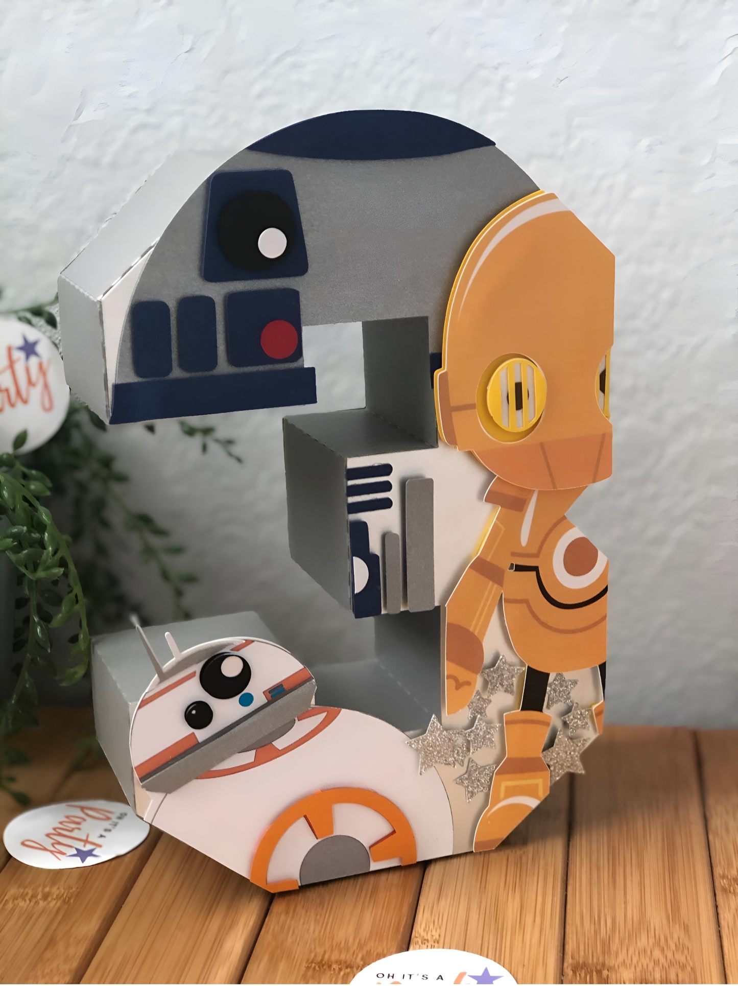 Personalized Star Wars 3D Number Party Decor