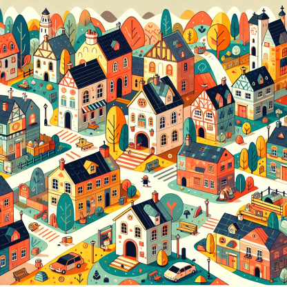 Tiny Town Adventure Paint By Diamonds Art