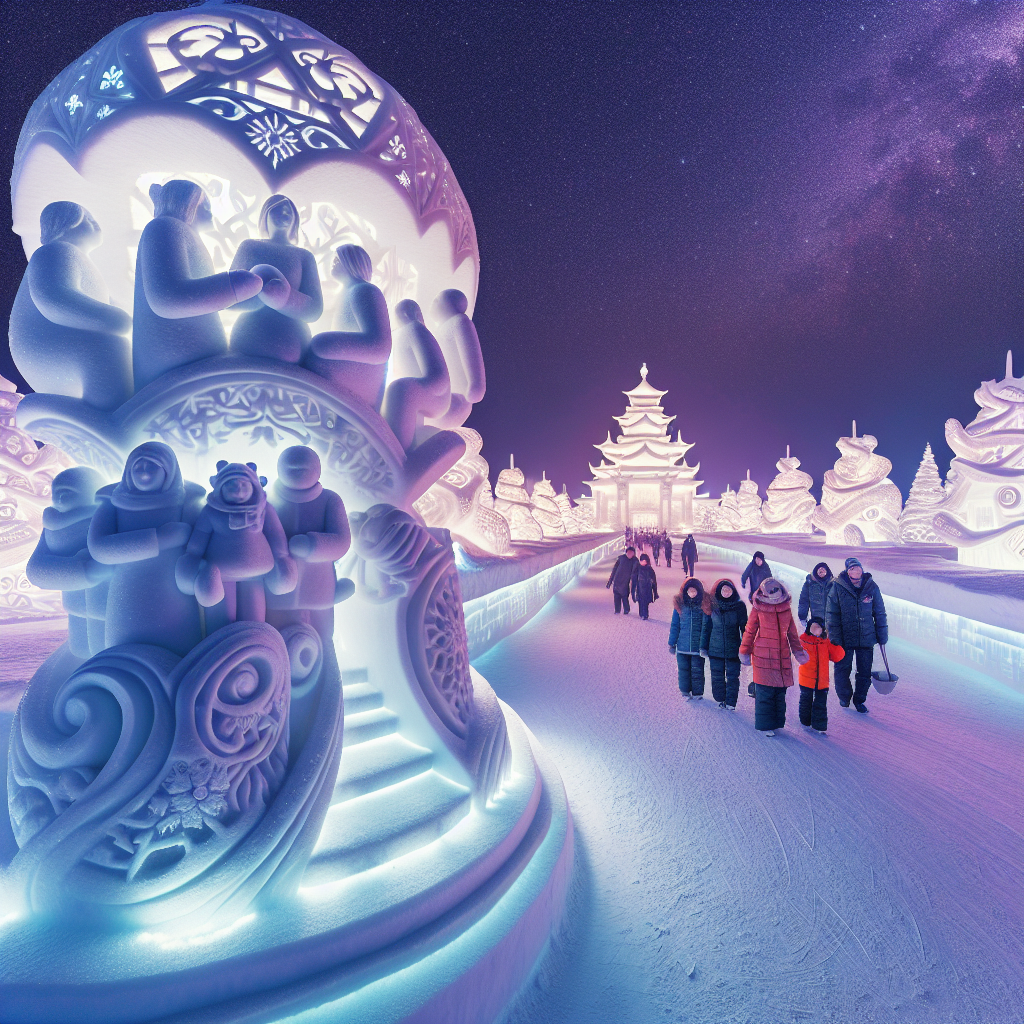 Harbin Snow Sculpture Art Expo Paint By Diamond