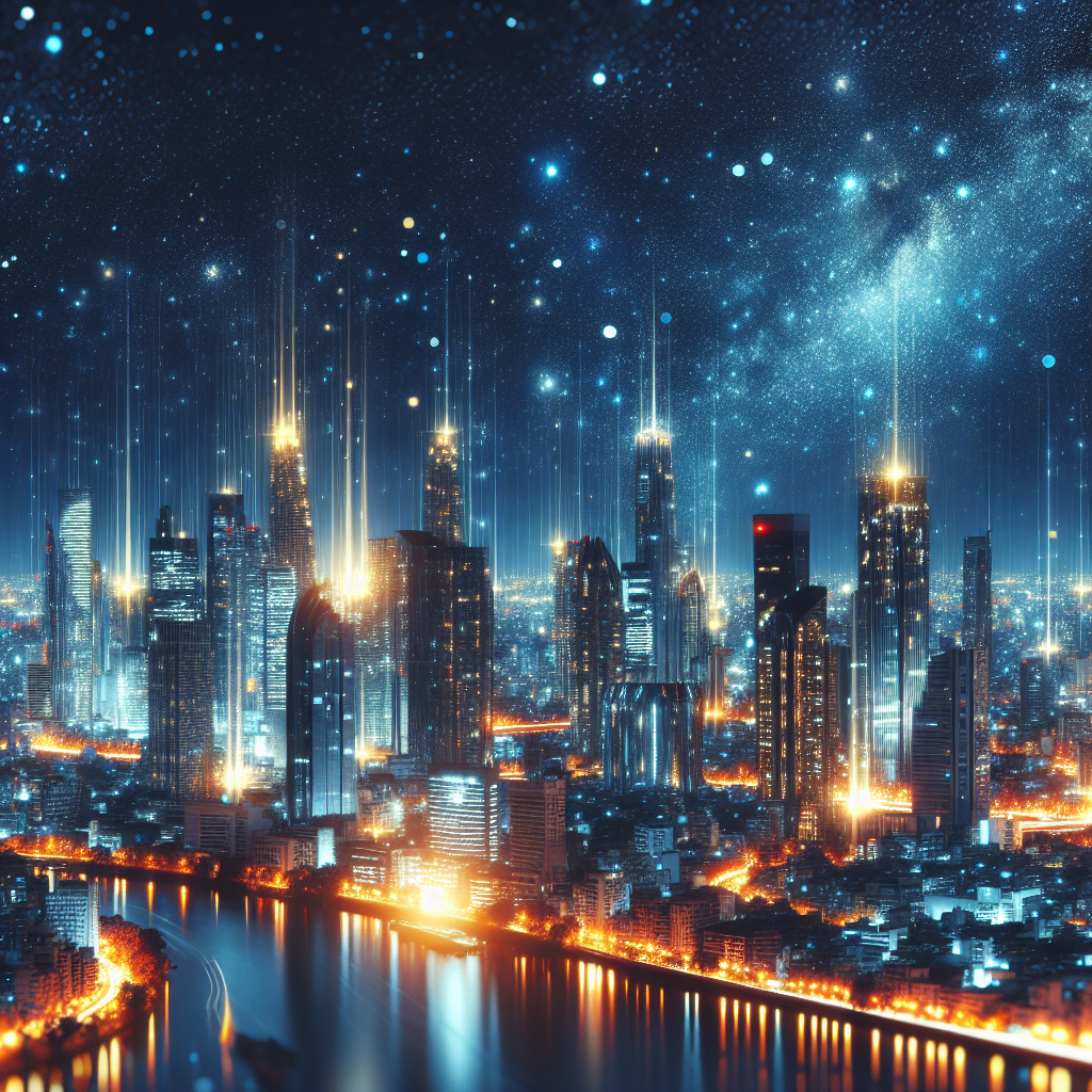 Urban Night Skyline Glow DIY Paint By Diamonds