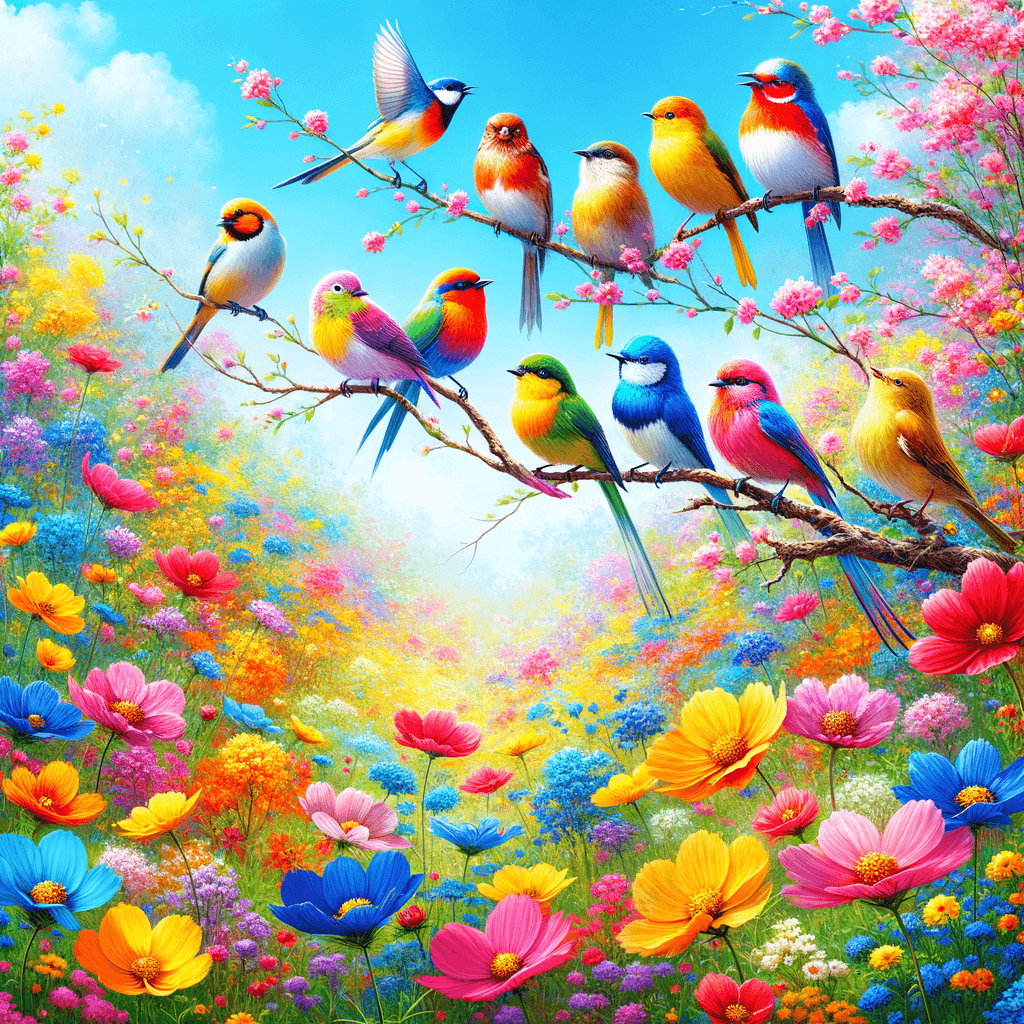 Birdsong Meadow Paint By Diamonds Kits