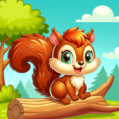 Brave Little Squirrel Painting Diamond Kit