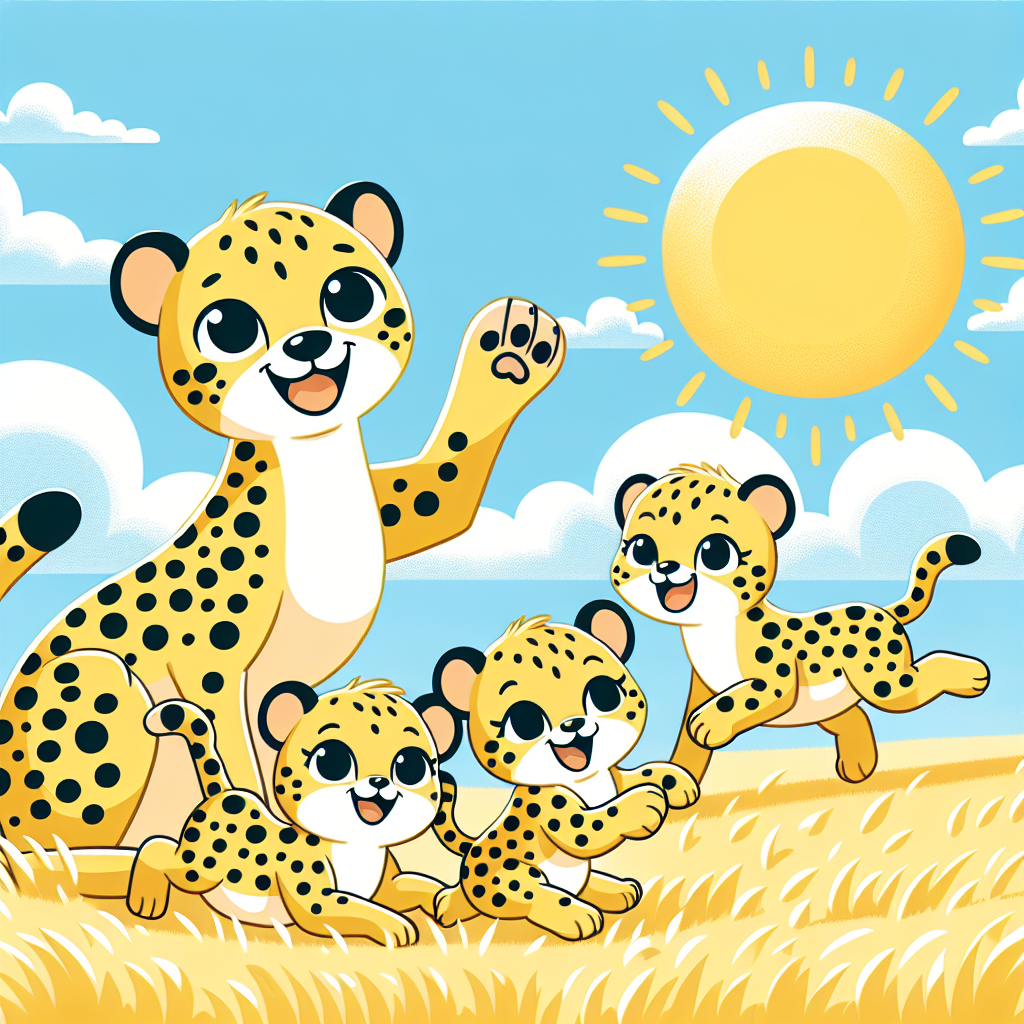 Happy Cheetah Family Paint By Diamonds Art