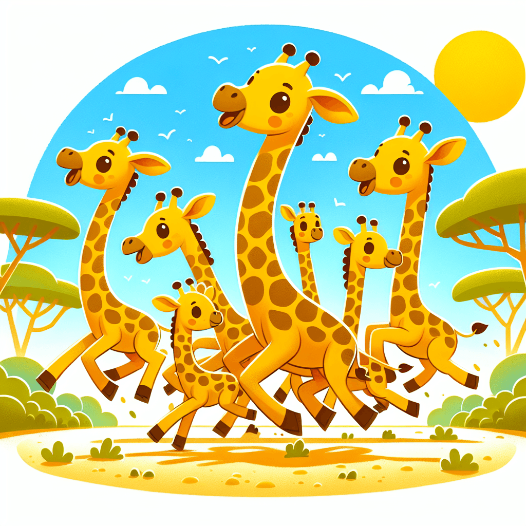 Galloping Giraffes Paint By Color