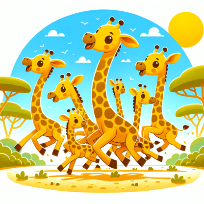 Galloping Giraffes Paint By Color