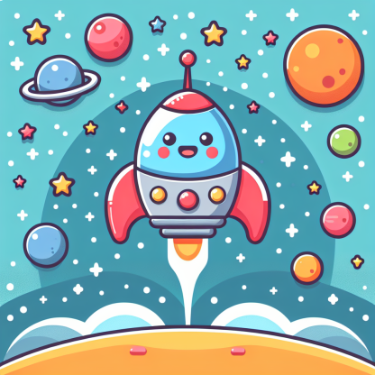 Happy Spaceship Paint By Diamond