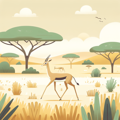 Gentle Gazelle's Savanna Stroll Paint By Diamonds