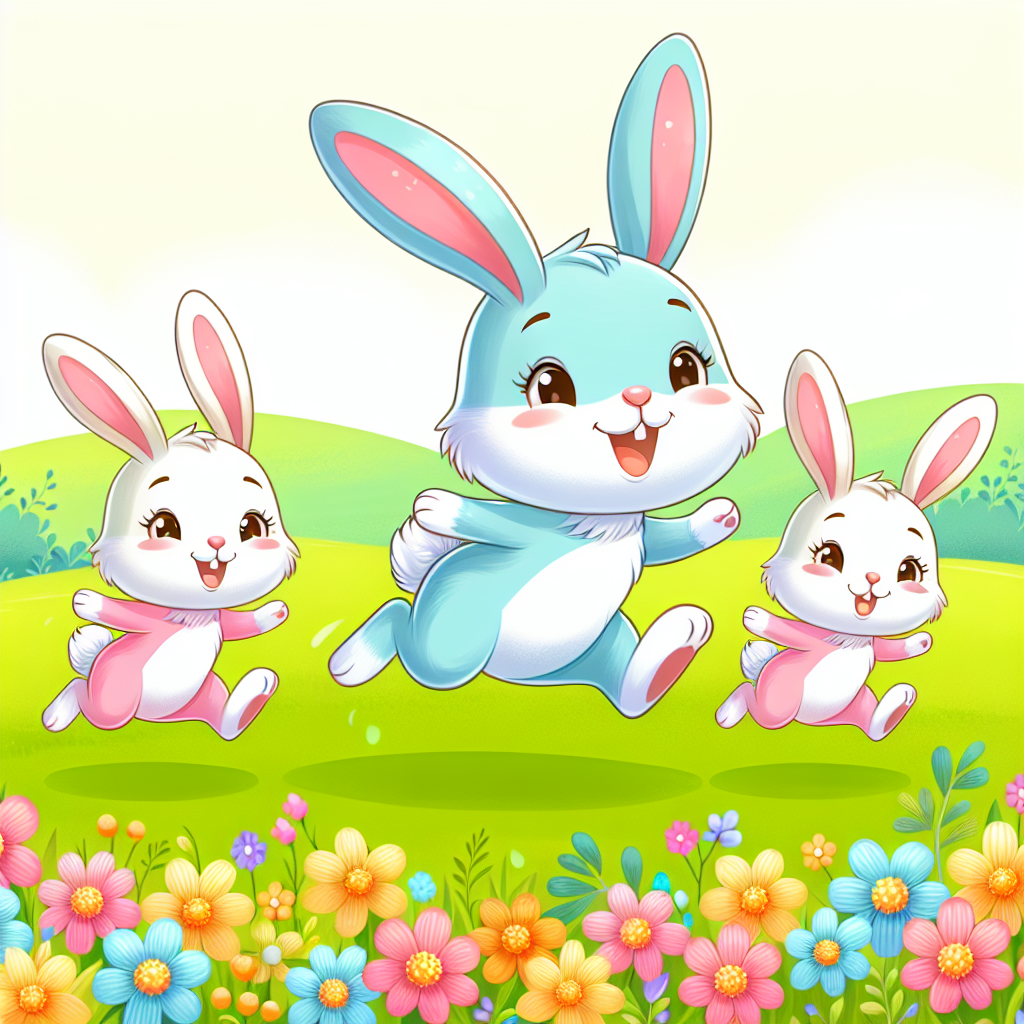 Hopping Bunny Family Paint By Diamond