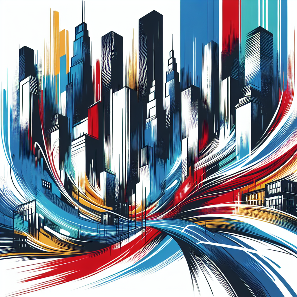 Abstract Cityscape DIY Paint By Diamonds