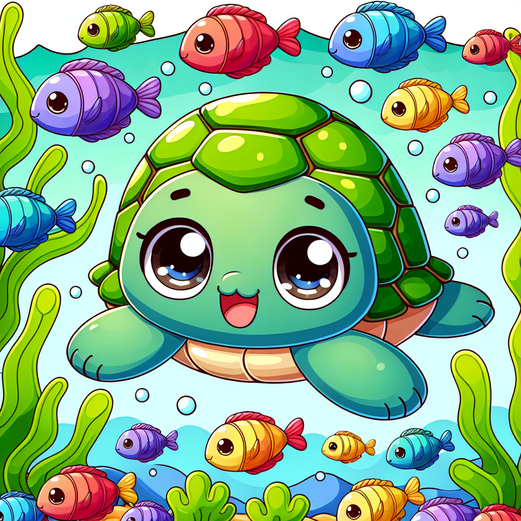 Curious Baby Turtle Paint By Diamonds