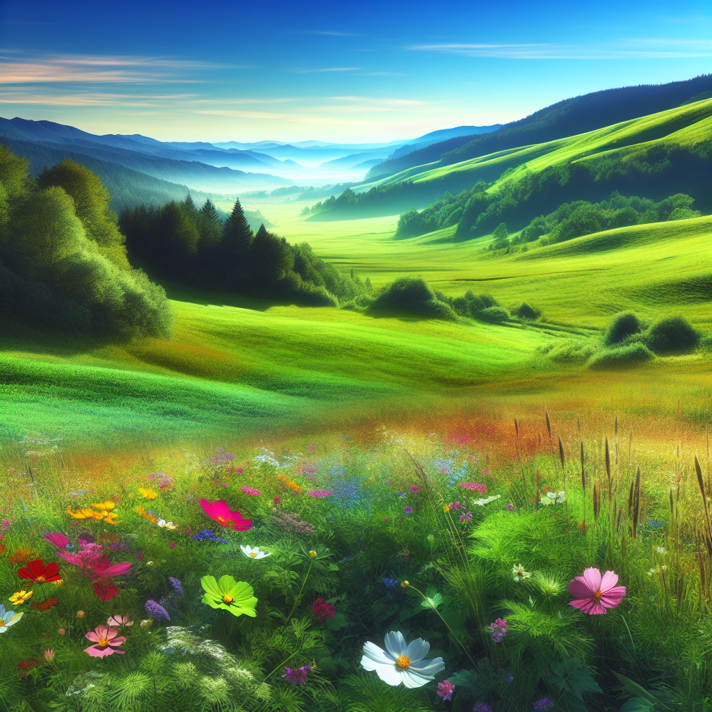 Lush Green Valley Paint By Diamond