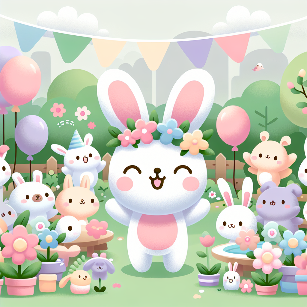 Charming Bunny Garden Party Paint By Diamonds Kits