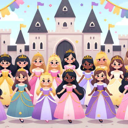 Enchanted Princess Parade Paint By Diamonds