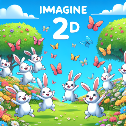 Frolicking Bunny Parade Paint By Diamonds Art
