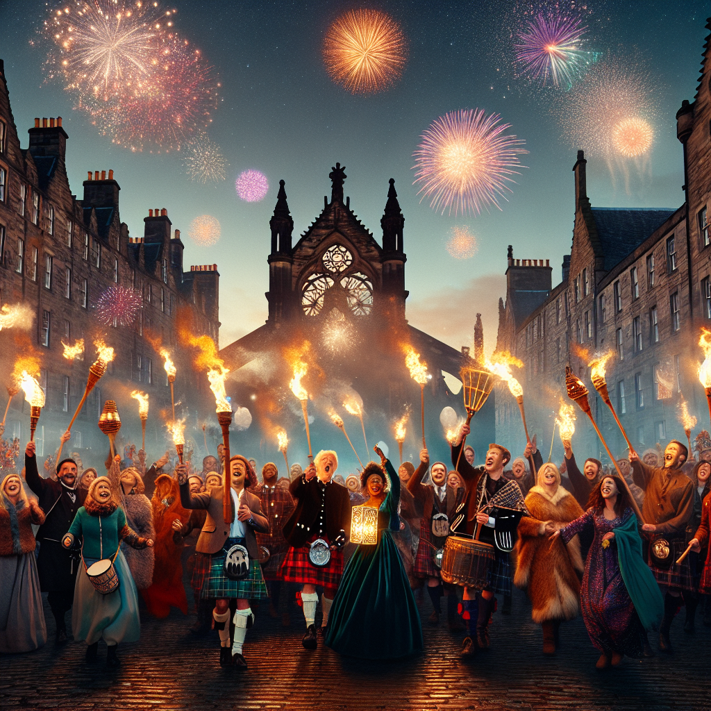 Hogmanay New Year Celebration - Edinburgh Paint By Diamonds Art
