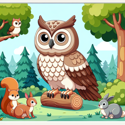 Wise Owl's Forest Gathering Paint By Diamond