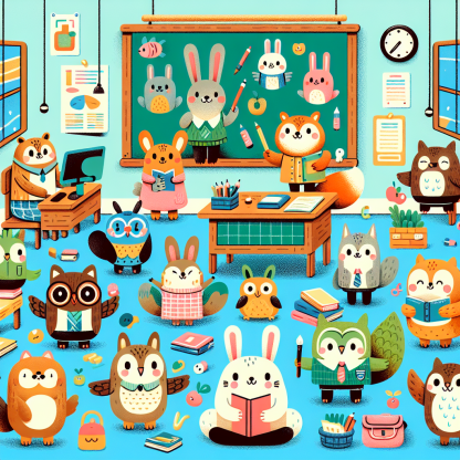 Curious Critter Classroom Diamond Painting