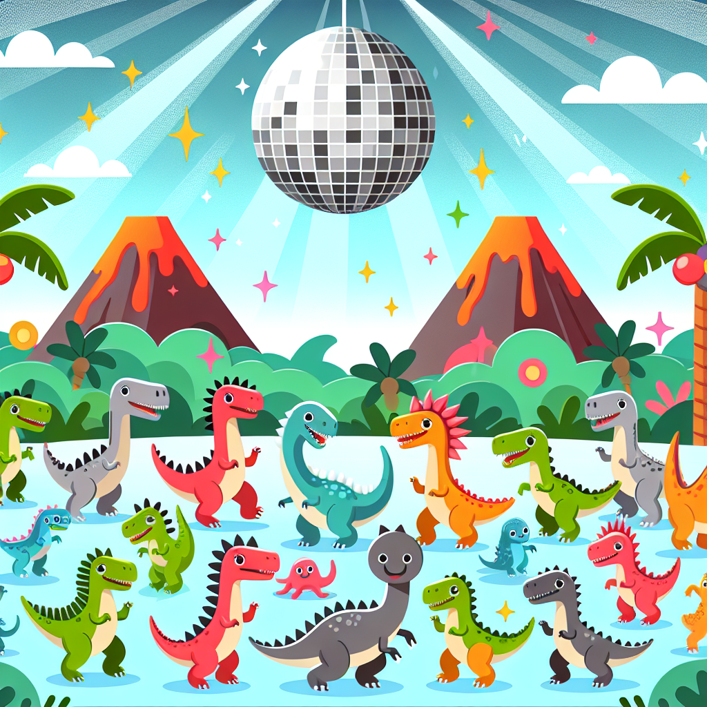 Dino Disco Party Paint By Diamond
