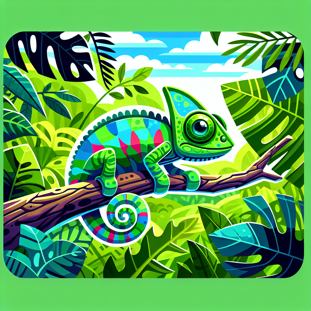 Cheerful Chameleon Adventure DIY Paint By Diamonds