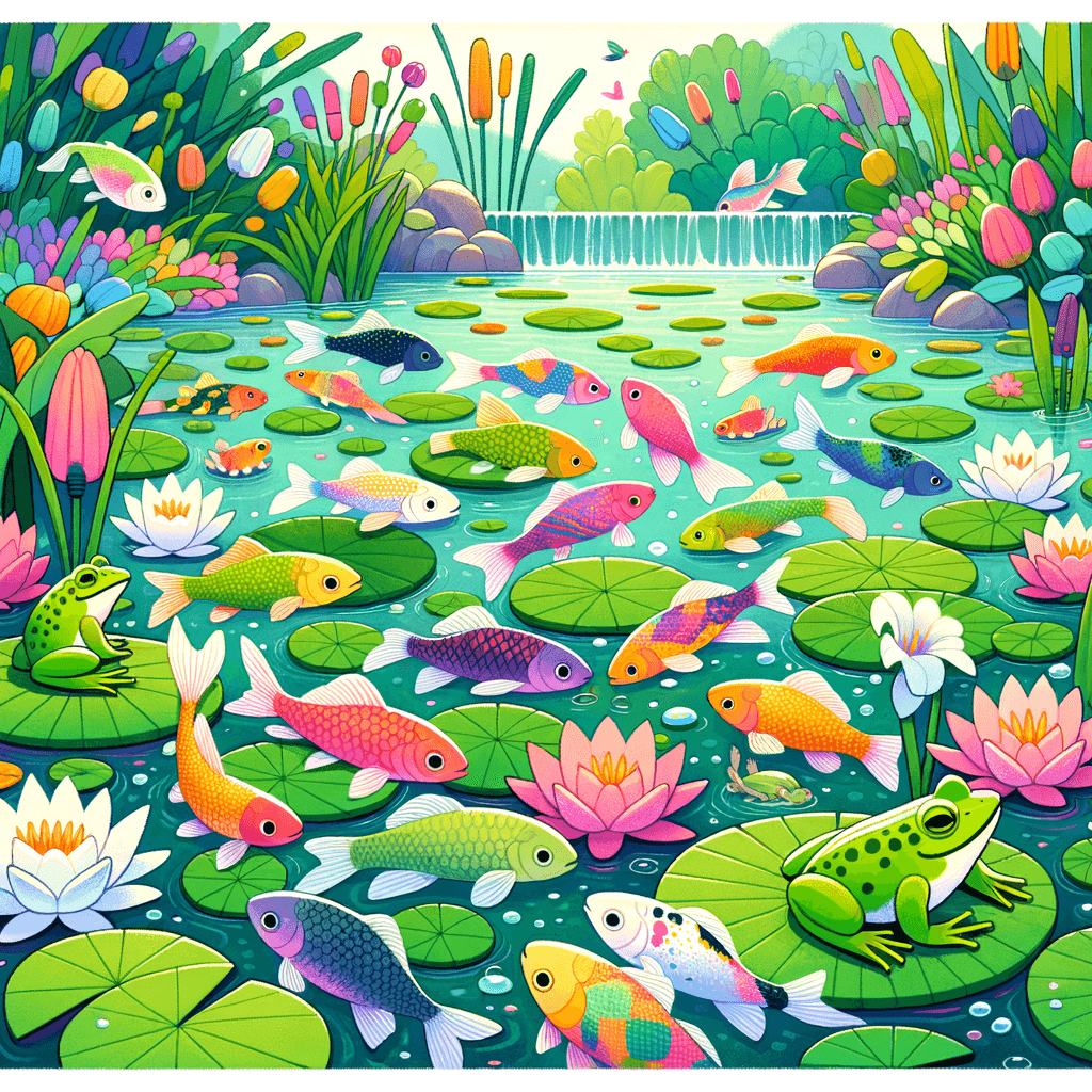 Bubbling Fish Pond Painting Diamond Kit