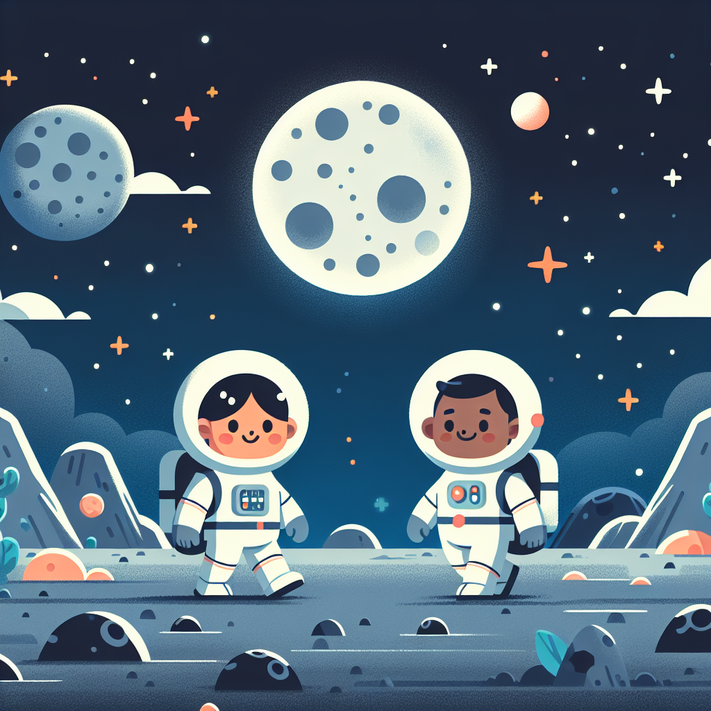 Astronauts' Lunar Land DIY Paint By Diamonds