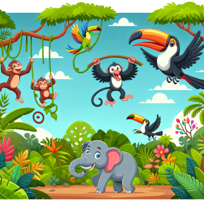Jungle Joyride Paint By Diamond