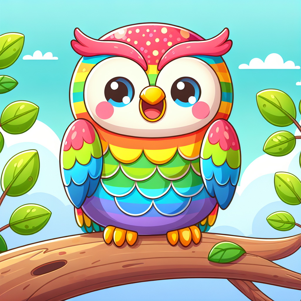 Rainbow Owl DIY Paint By Diamonds