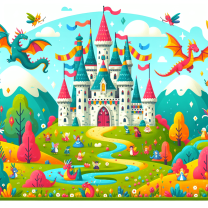 Fantastic Fantasy Castle Paint By Color