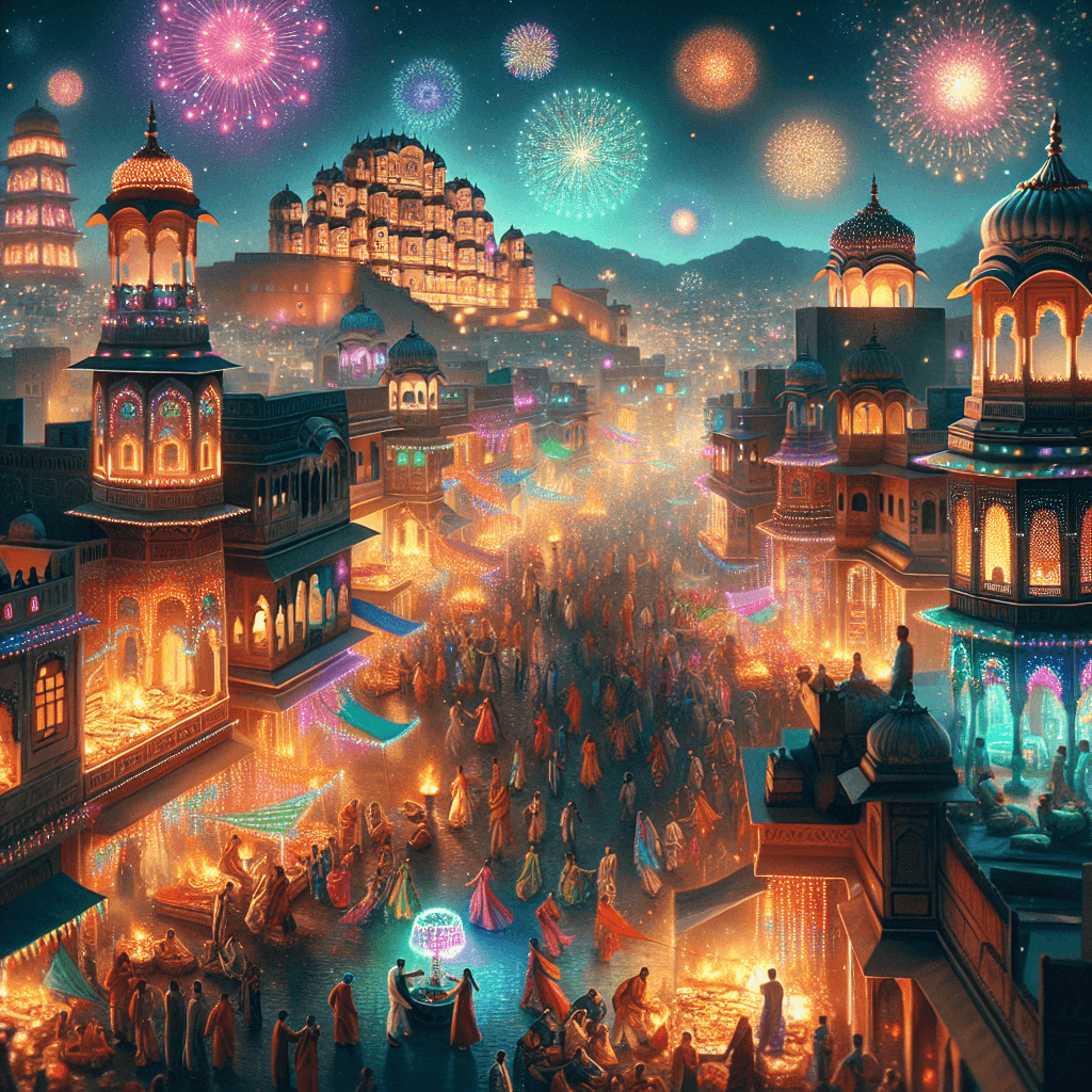 Diwali In Jaipur Paint By Diamond