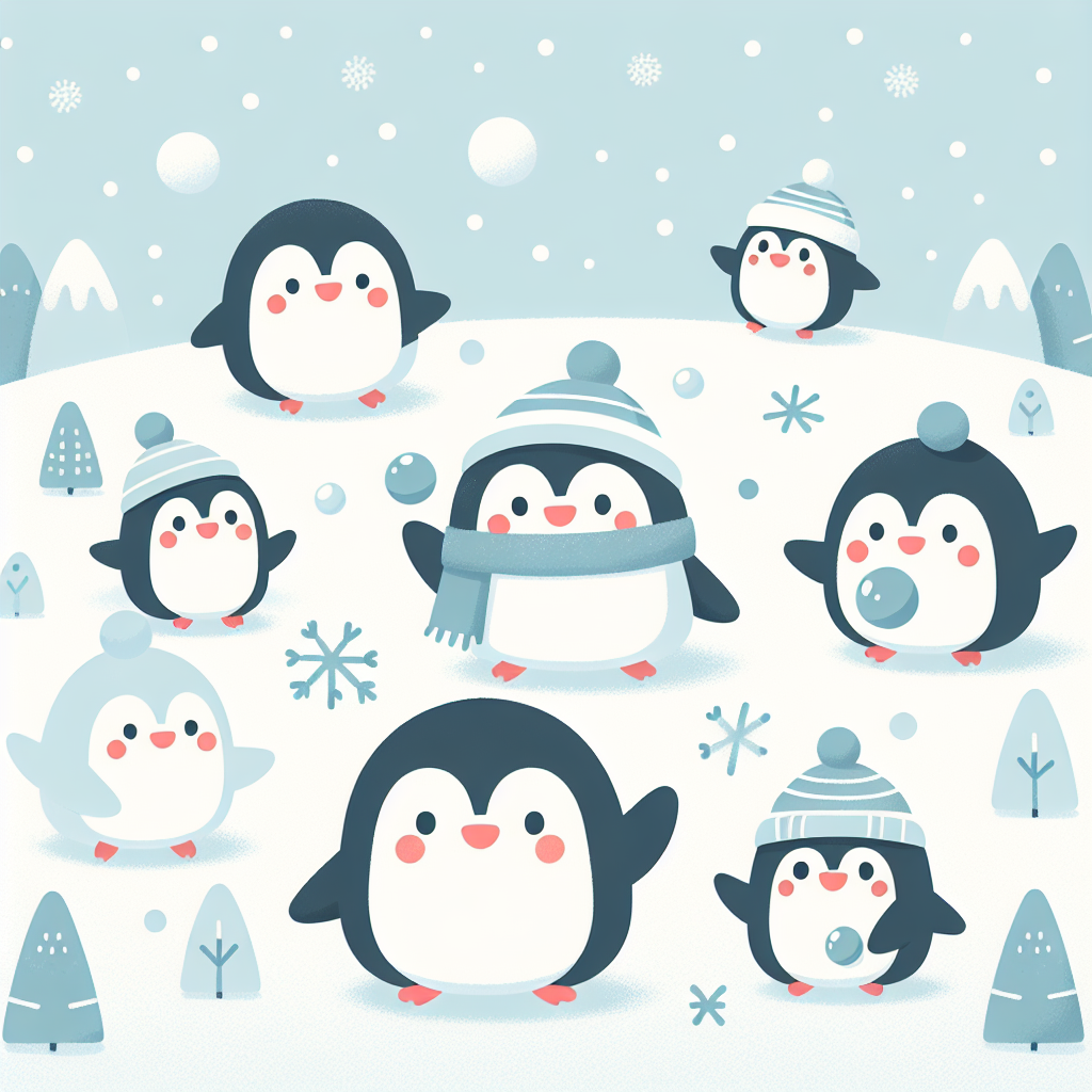 Penguin Snowball Party DIY Paint By Diamonds