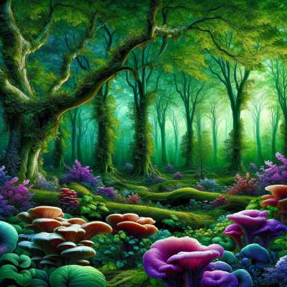 Fantasy Forest Glimpse Diamonded Painting Kits