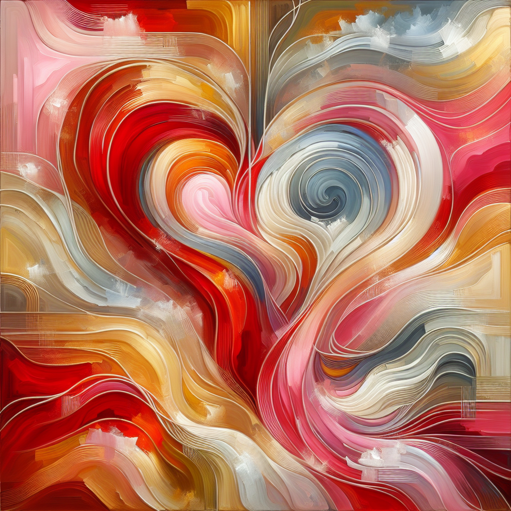 Abstract Expression Of Love Painting By Diamonds Kit