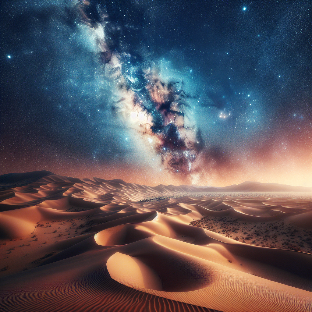 Radiant Starry Desert Night Painting By Diamonds Kit