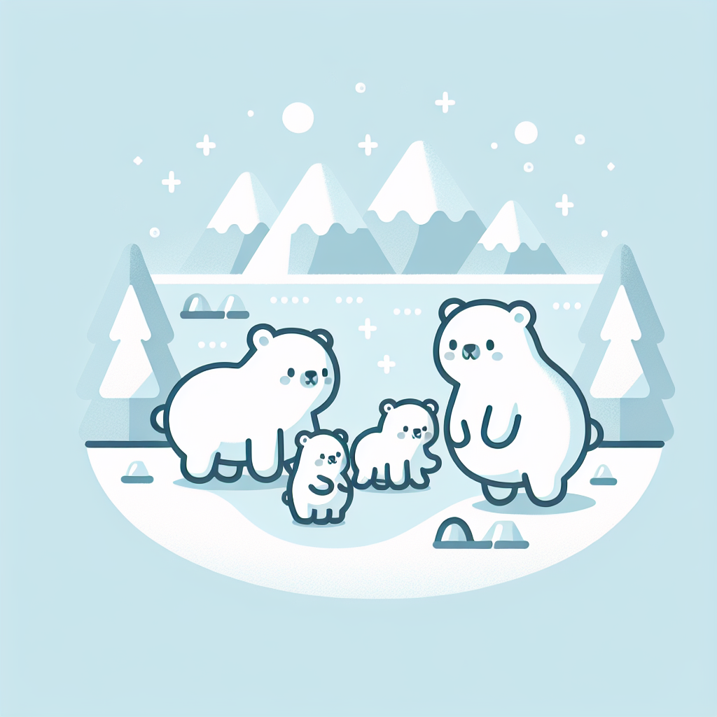 Polar Bear Family Paint By Diamonds