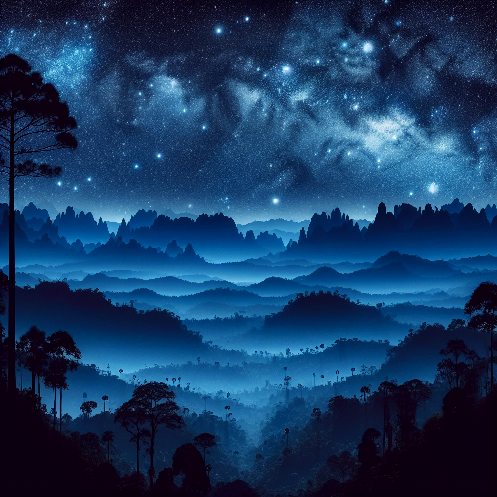 Starry Wilderness Night DIY Paint By Diamonds