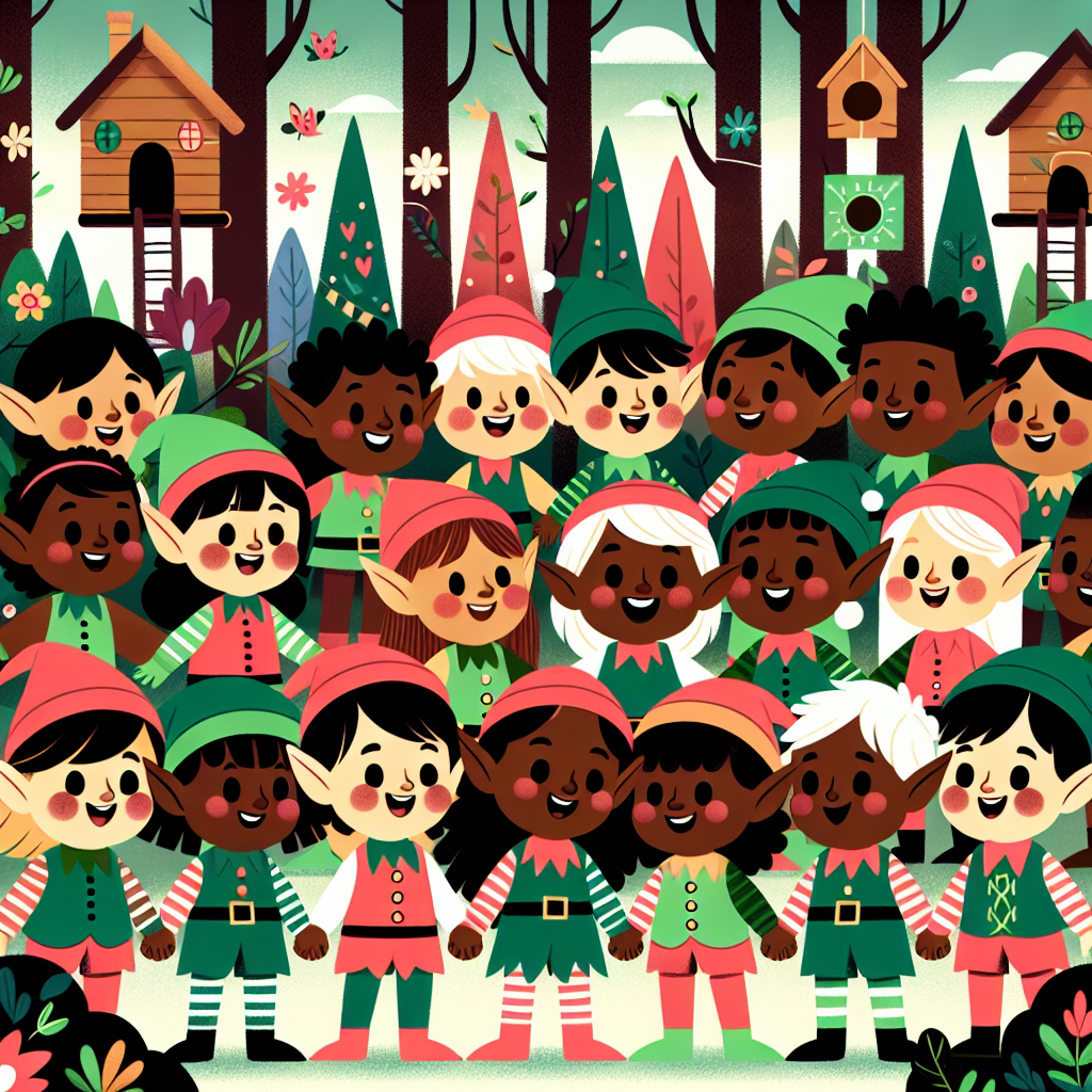 Friendly Forest Elves Paint By Diamonds Kits