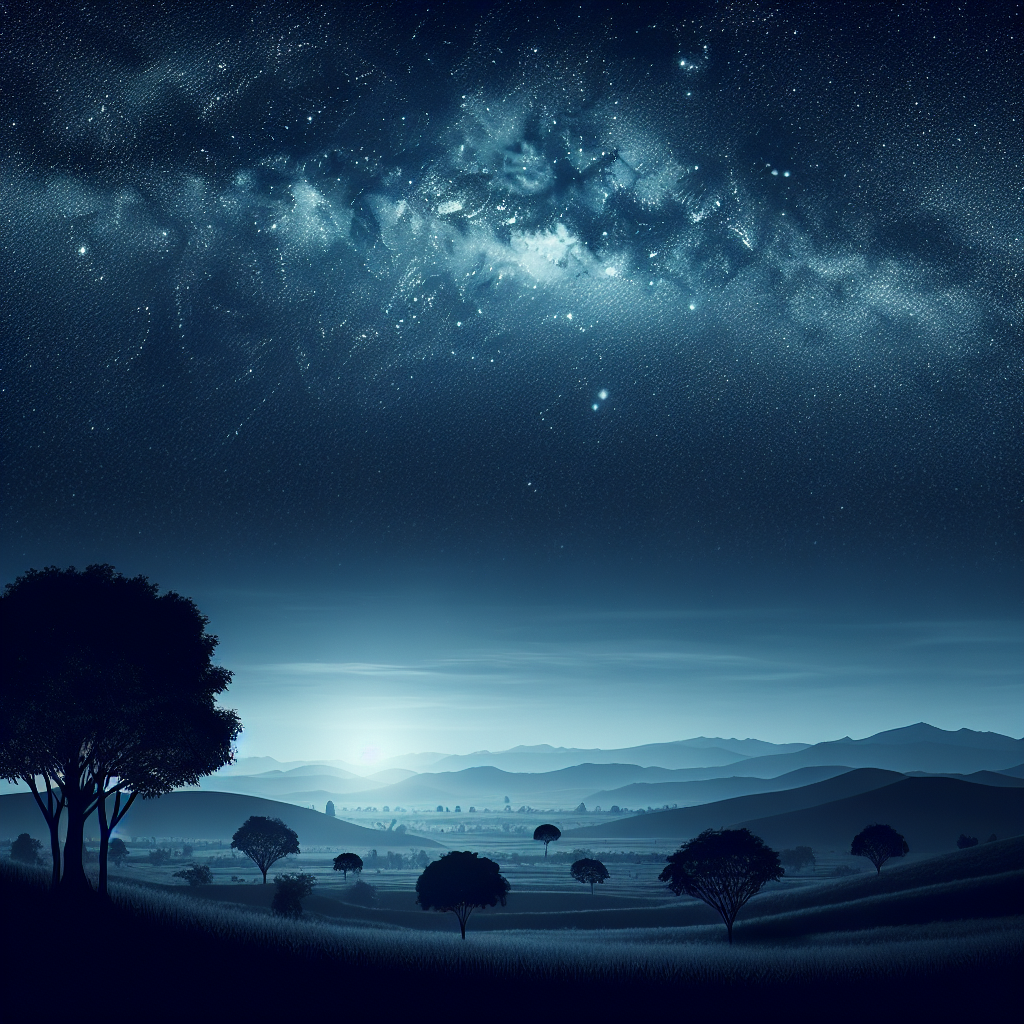 Starry Countryside Night DIY Paint By Diamonds