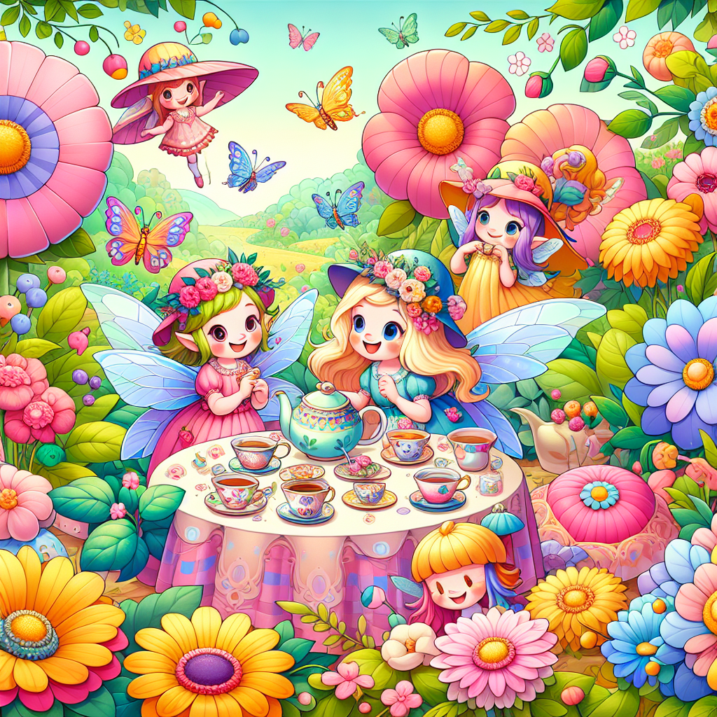 Garden Pixies' Magical Tea Party Paint By Diamond