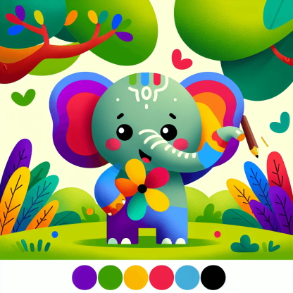 Smiling Elephant Paint By Diamonds Art