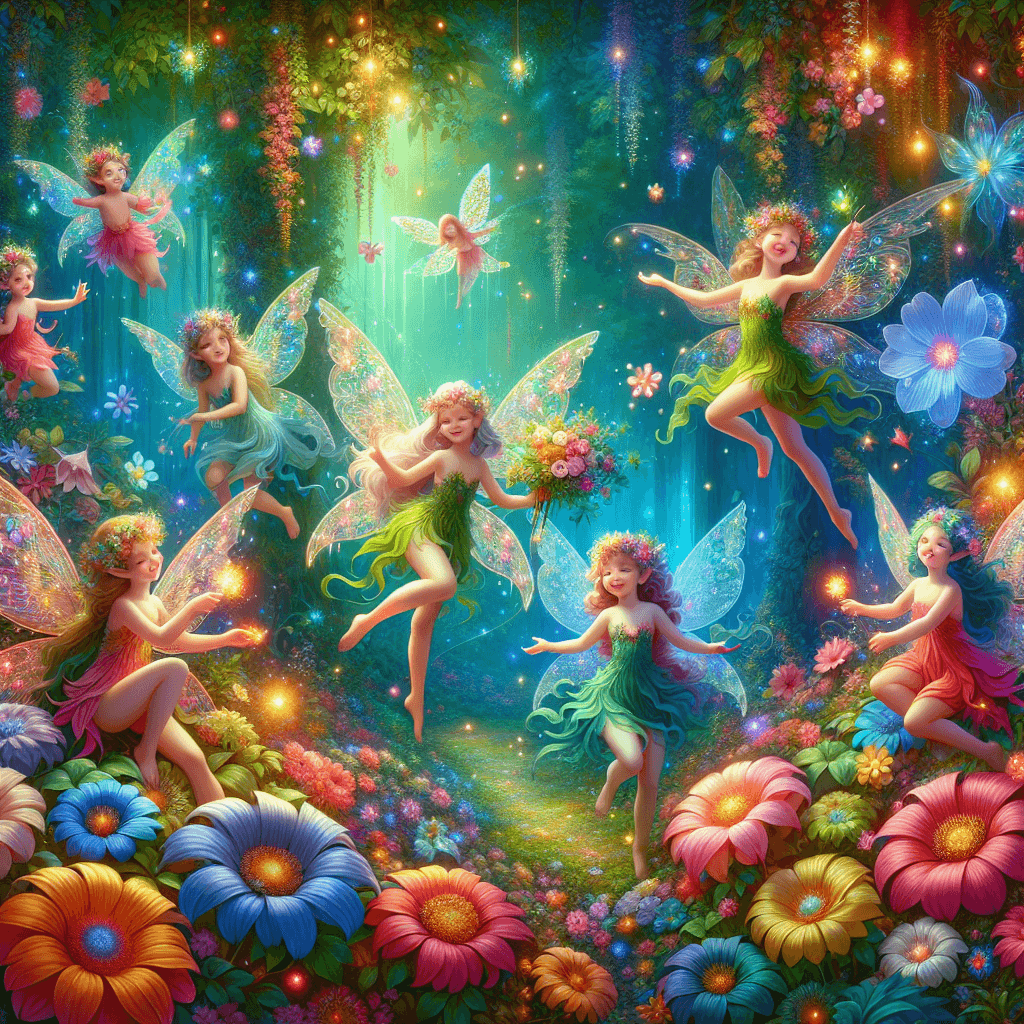 Magical Forest Fairies Painting By Diamonds Kit