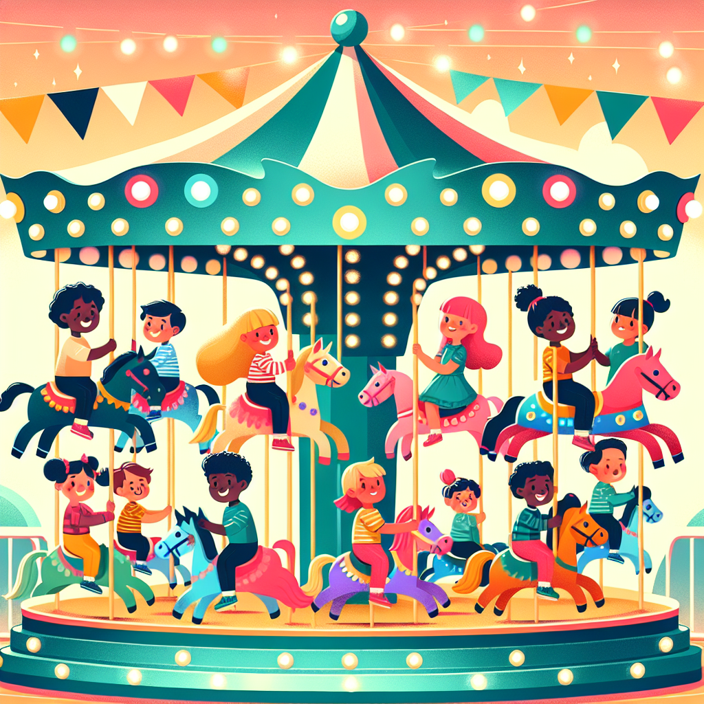 Colorful Carnival Carousel Diamonded Painting Kits