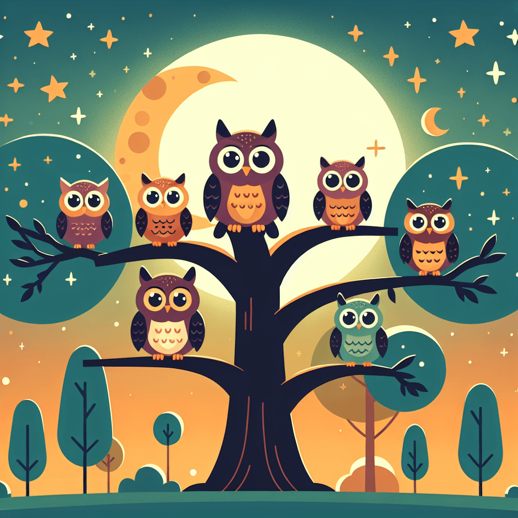 Hooting Owl Family DIY Paint By Diamonds