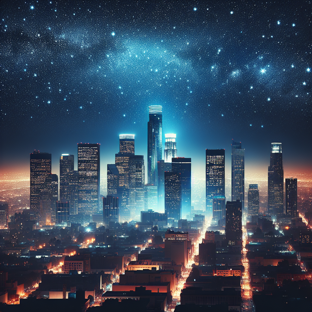 Starry Night Over City Paint By Diamonds Kits