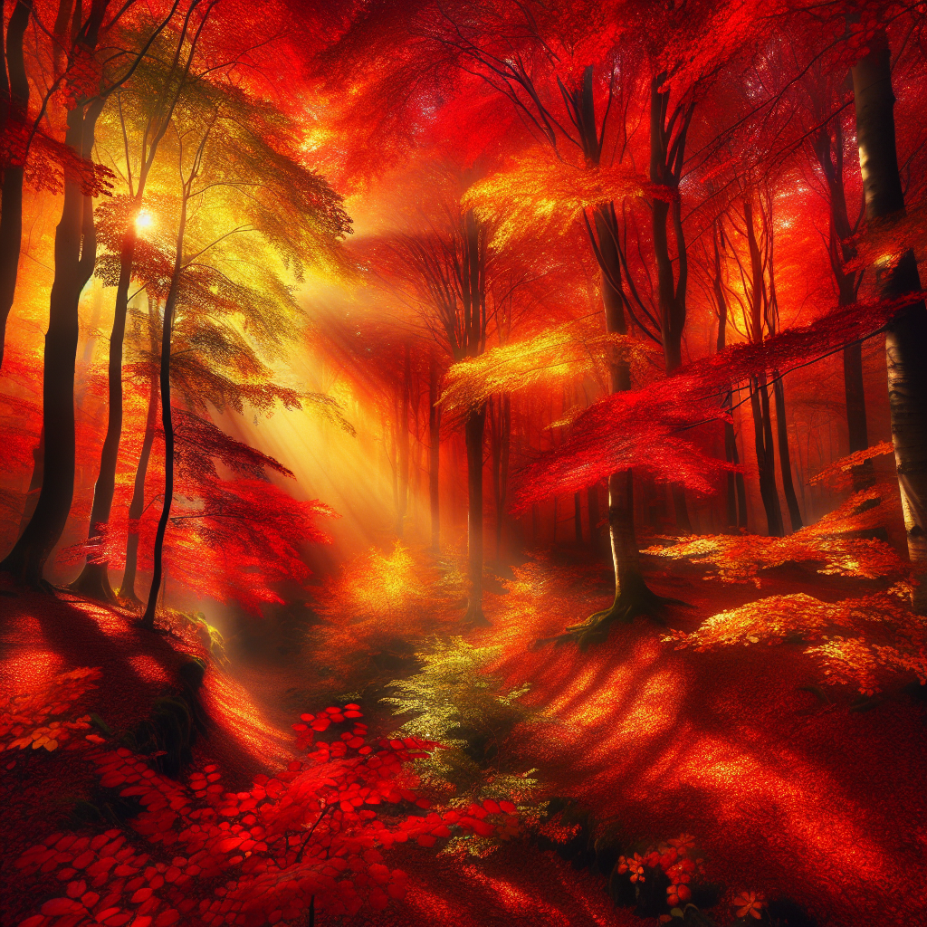 Crimson Forest Dream Paint By Diamonds