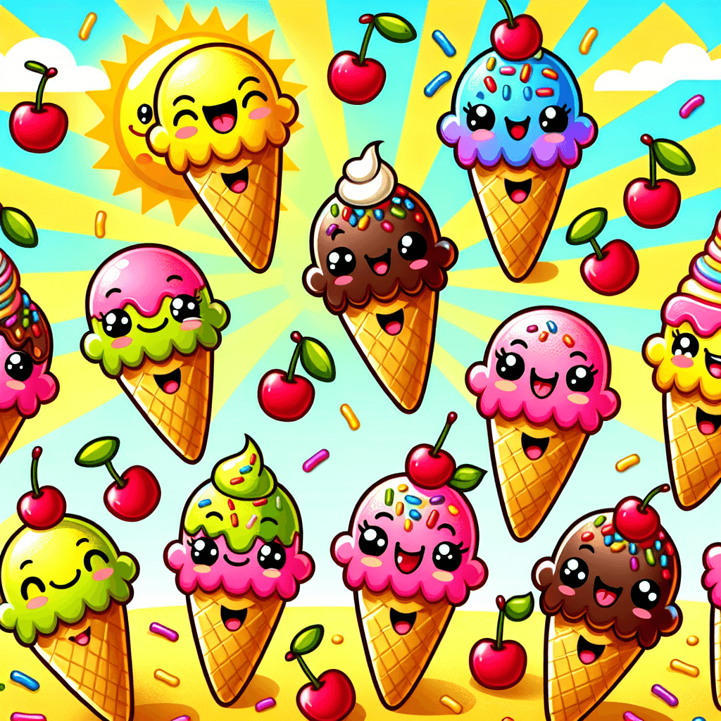 Bubbly Ice Cream Party Painting By Diamonds Kit