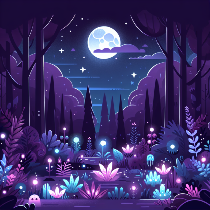 Moonlit Enchanted Forest Paint By Diamond